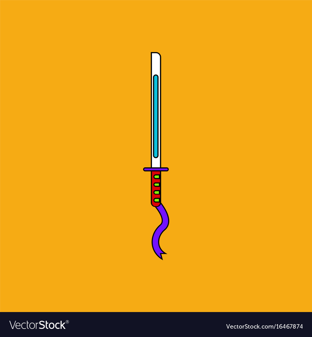 Flat icon design collection ancient sword
