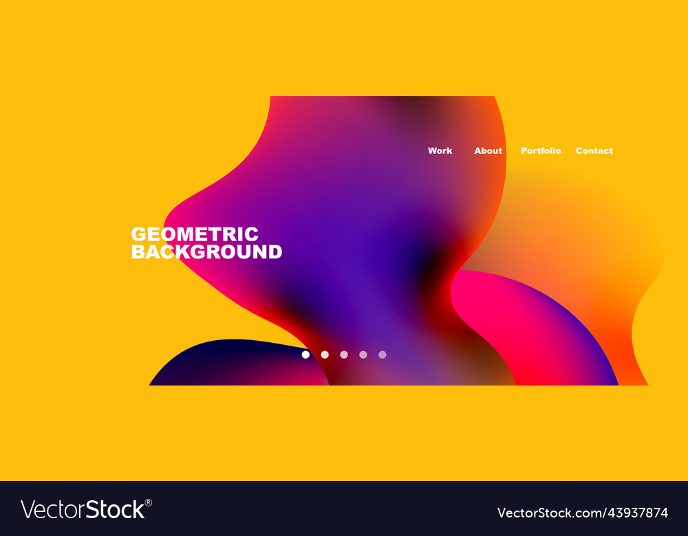 Flowing gradient colors and round elements vector image Flowing gradient colors and round elements