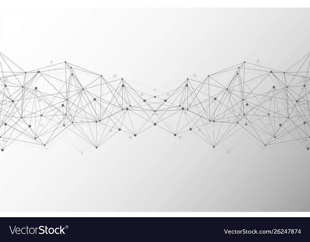 Geometric abstract background with connected line vector image Geometric abstract background with connected line