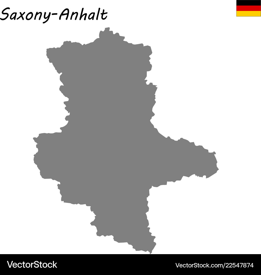 High quality map is a state of germany Royalty Free Vector