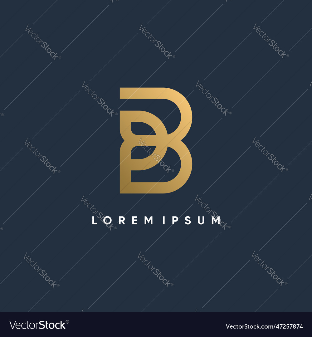 Letter b logo design idea with simple line concept