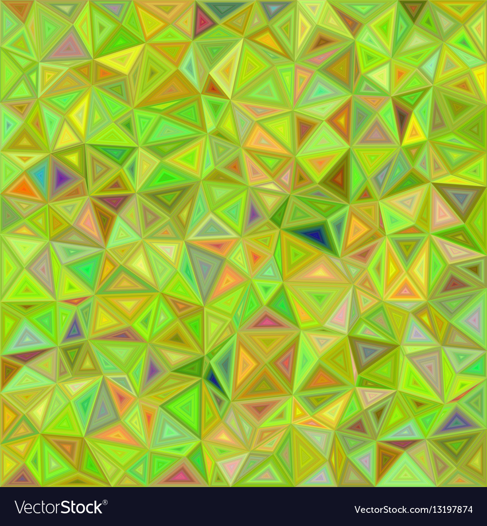 Lime color triangle mosaic background design