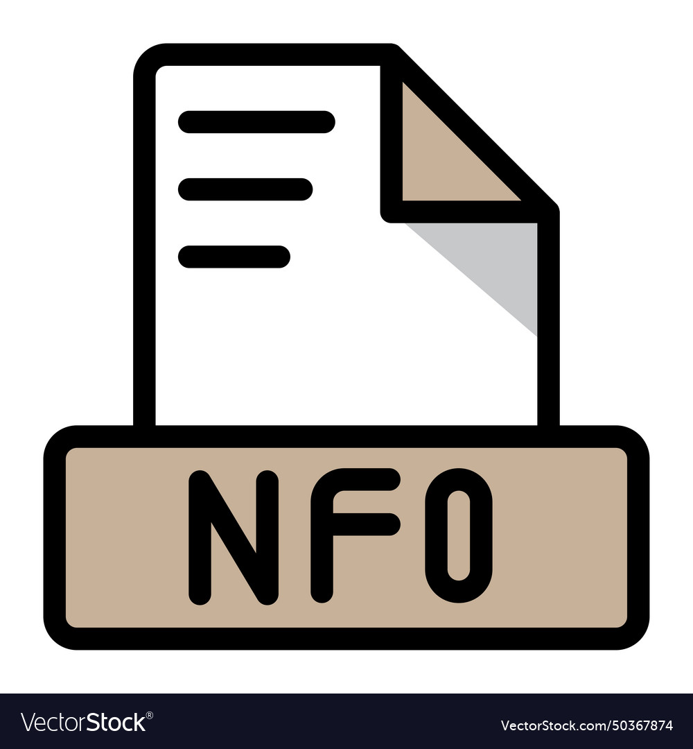 Nfo file icon colorful style design document