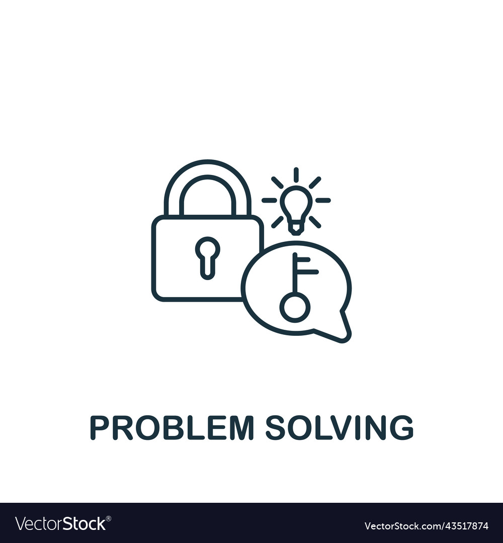 Problem solving icon monochrome simple business vector image Problem solving icon monochrome simple business