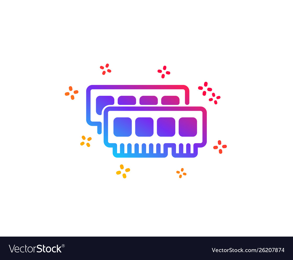 Ram icon computer random-access memory component