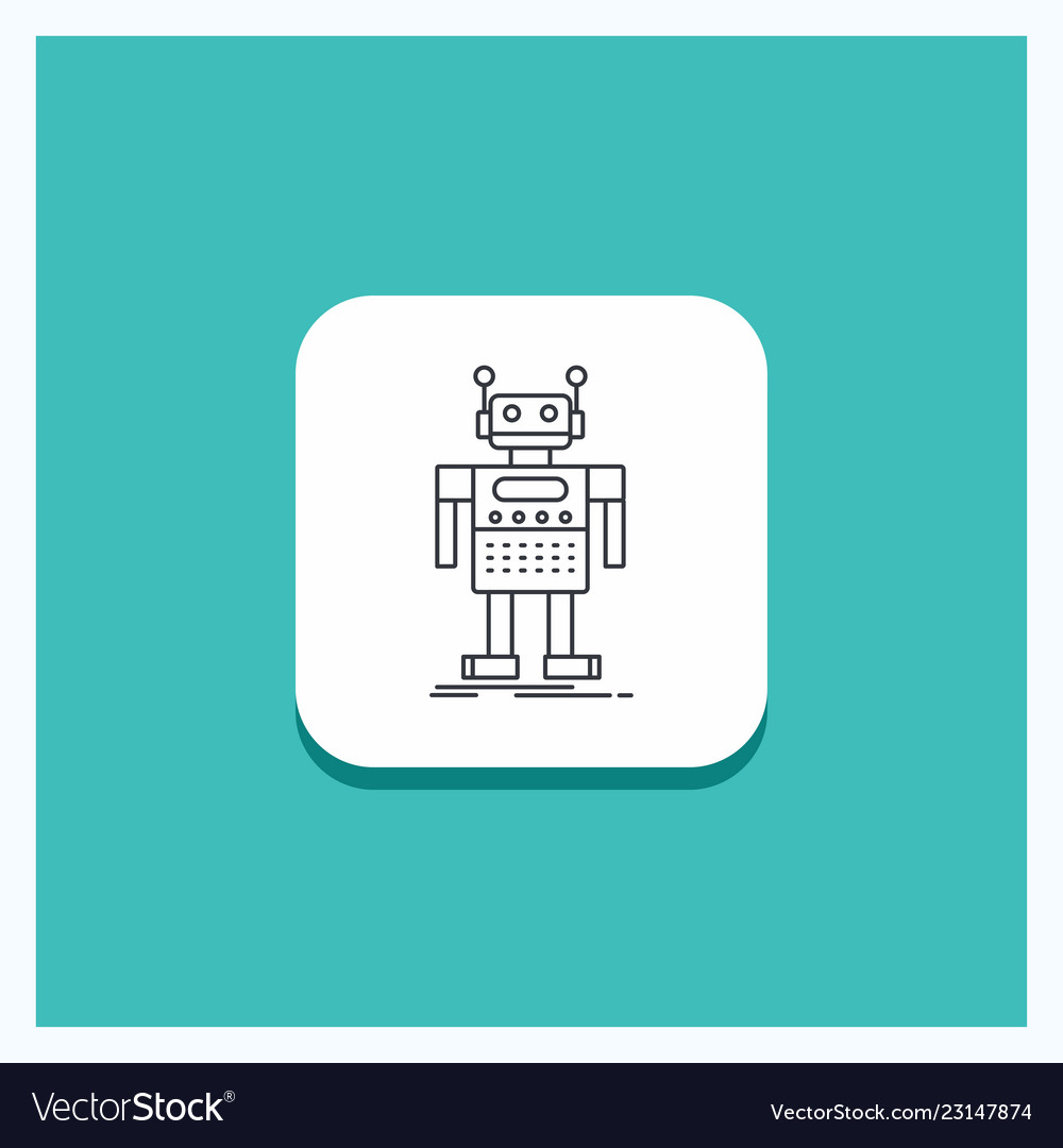 Runder Knopf für Roboter android künstlichen Bot vector image Runder Knopf für Roboter android künstlichen Bot