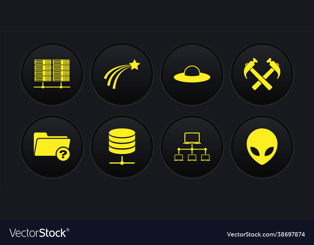 Set unknown directory two crossed hammers server vector image Set unknown directory two crossed hammers server