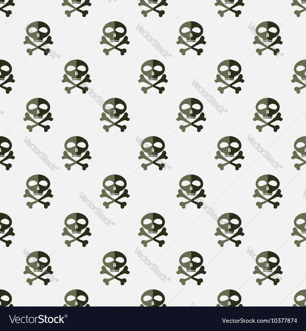 Skull cross bones seamless pattern