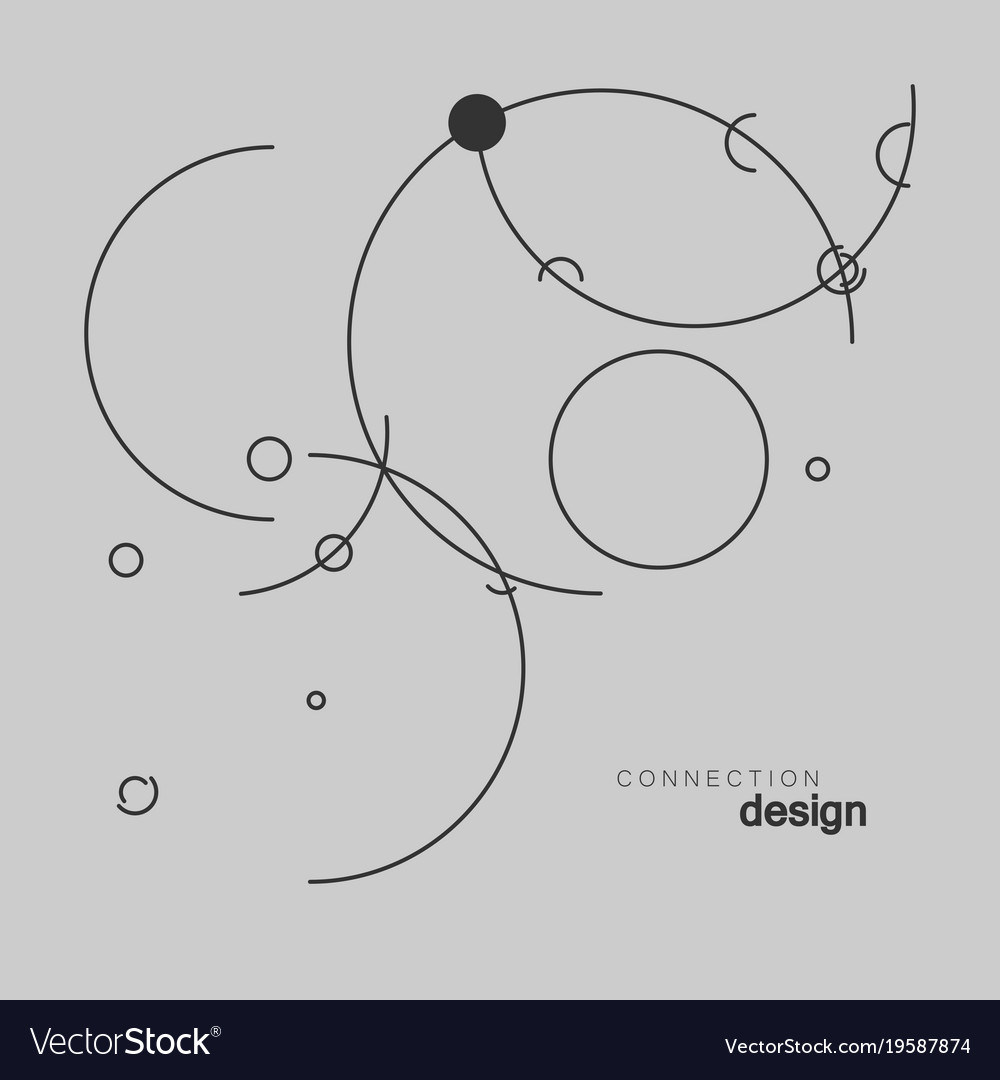 Technology abstract dot and circle connection