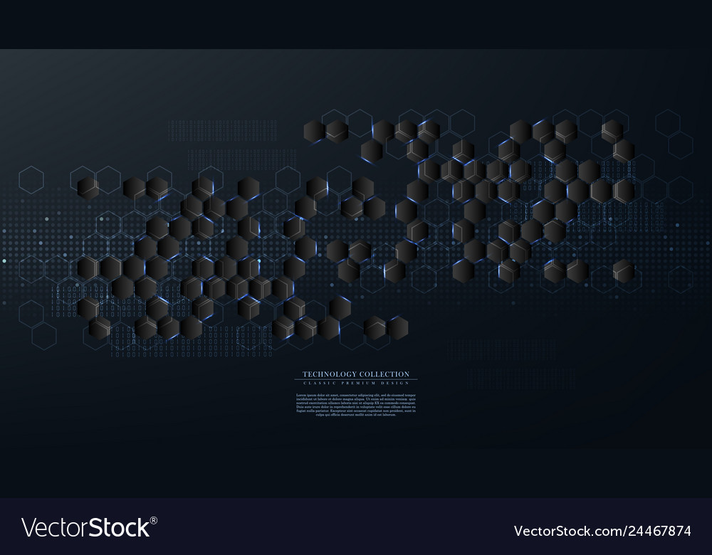 Technology futuristic hexagonal abstract computer