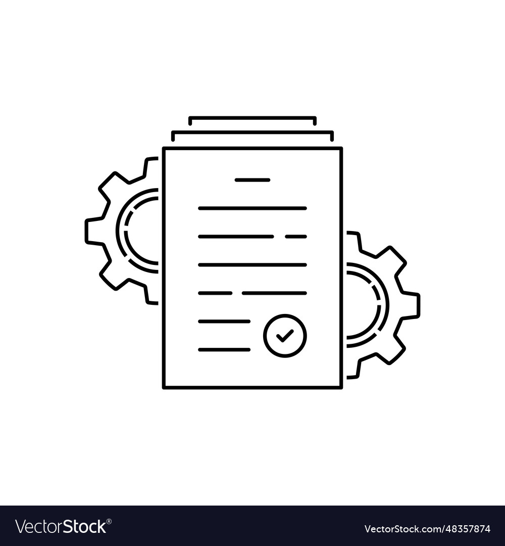 Thin line kpi control or execute operation icon