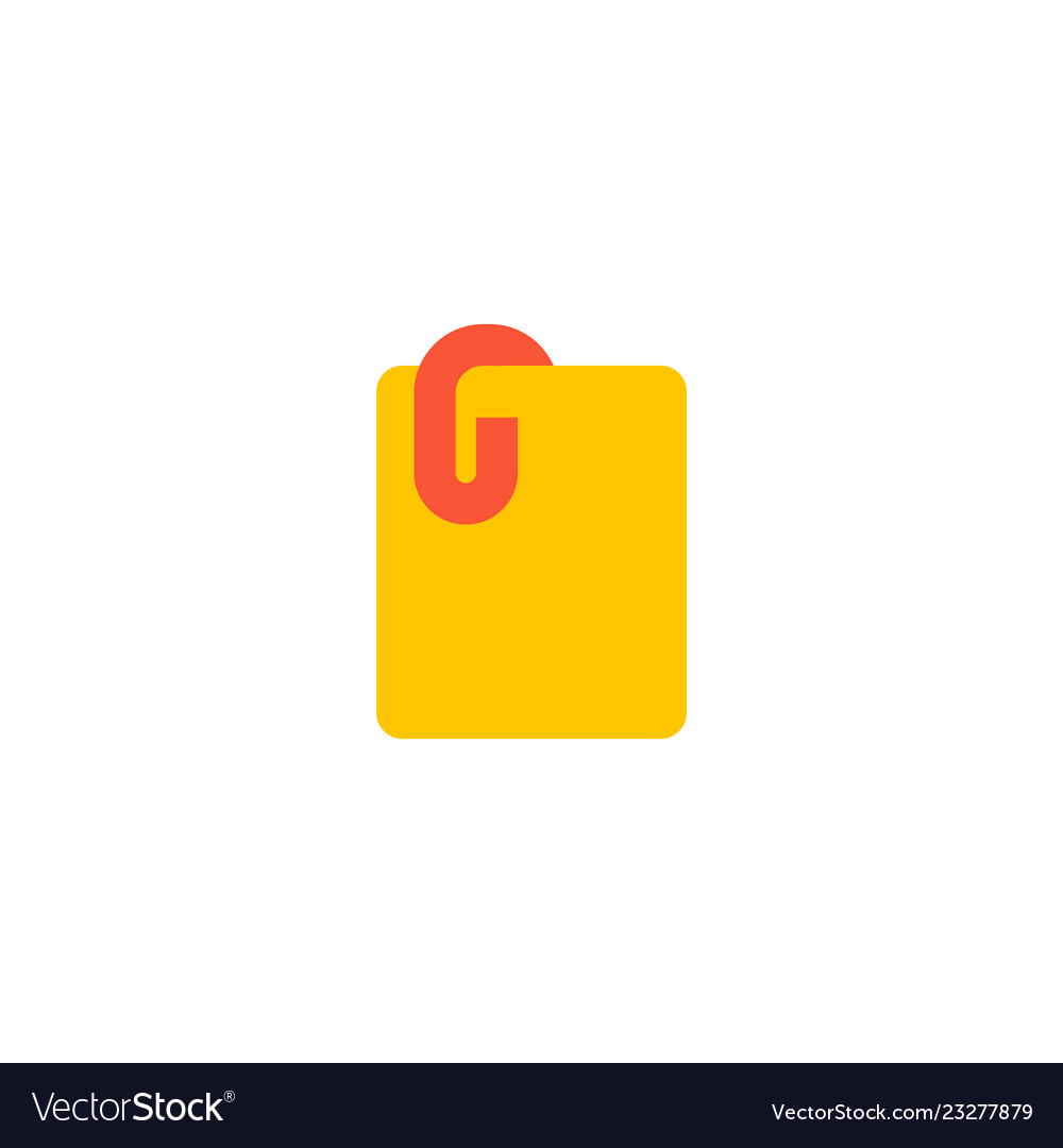 Attach file icon flat element vector image Attach file icon flat element