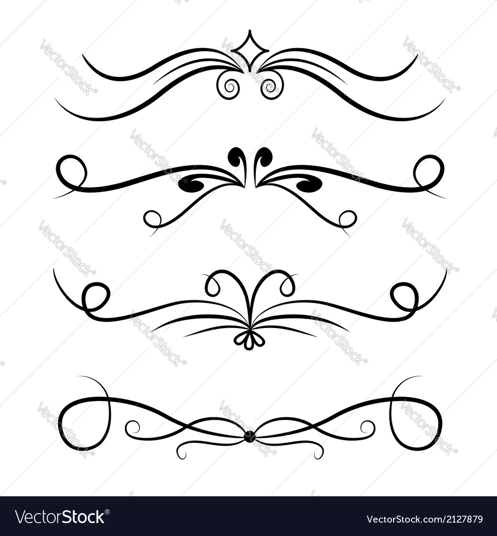Calligraphic design element set number one