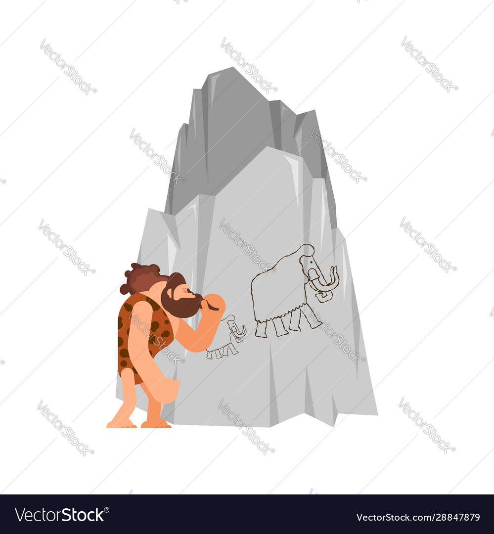 Caveman and cudgel prehistoric man club