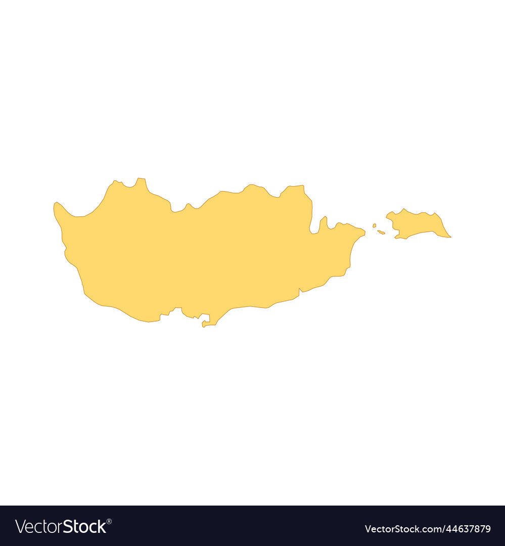 Cyprus Map Color Line Element Border Royalty Free Vector