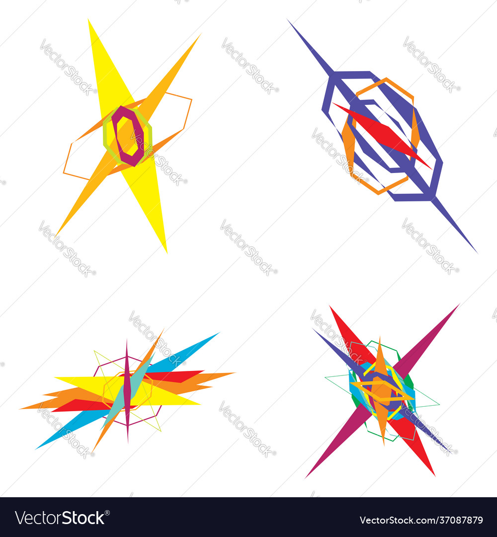 Edgy geometric abstract design element pointy