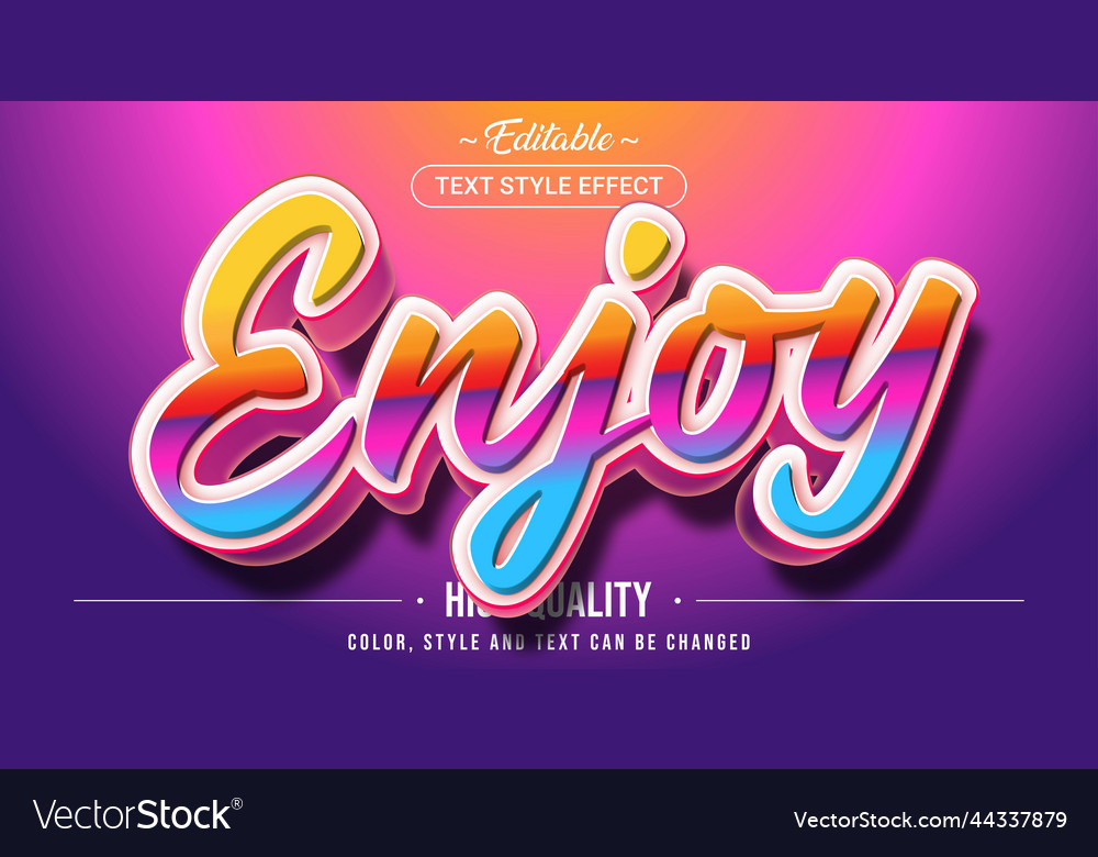 Editable text style effect - enjoy
