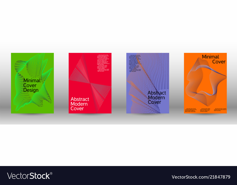 Minimal covers design vector image Minimal covers design