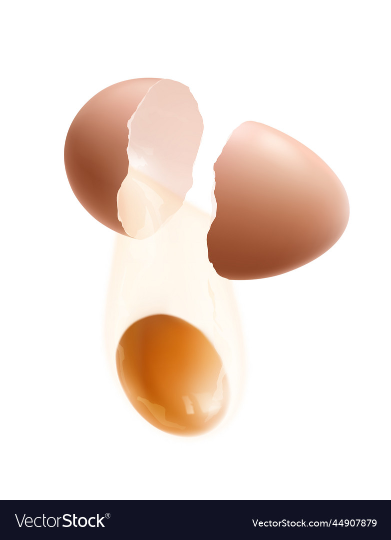 Pouring open egg composition Royalty Free Vector Image