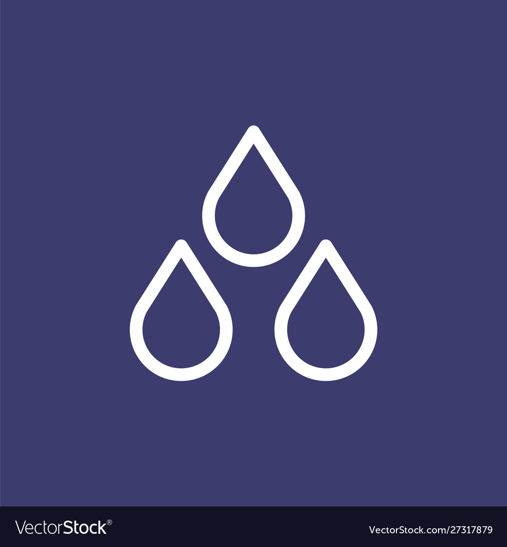 Rain cloud icon for simple flat style weather ui