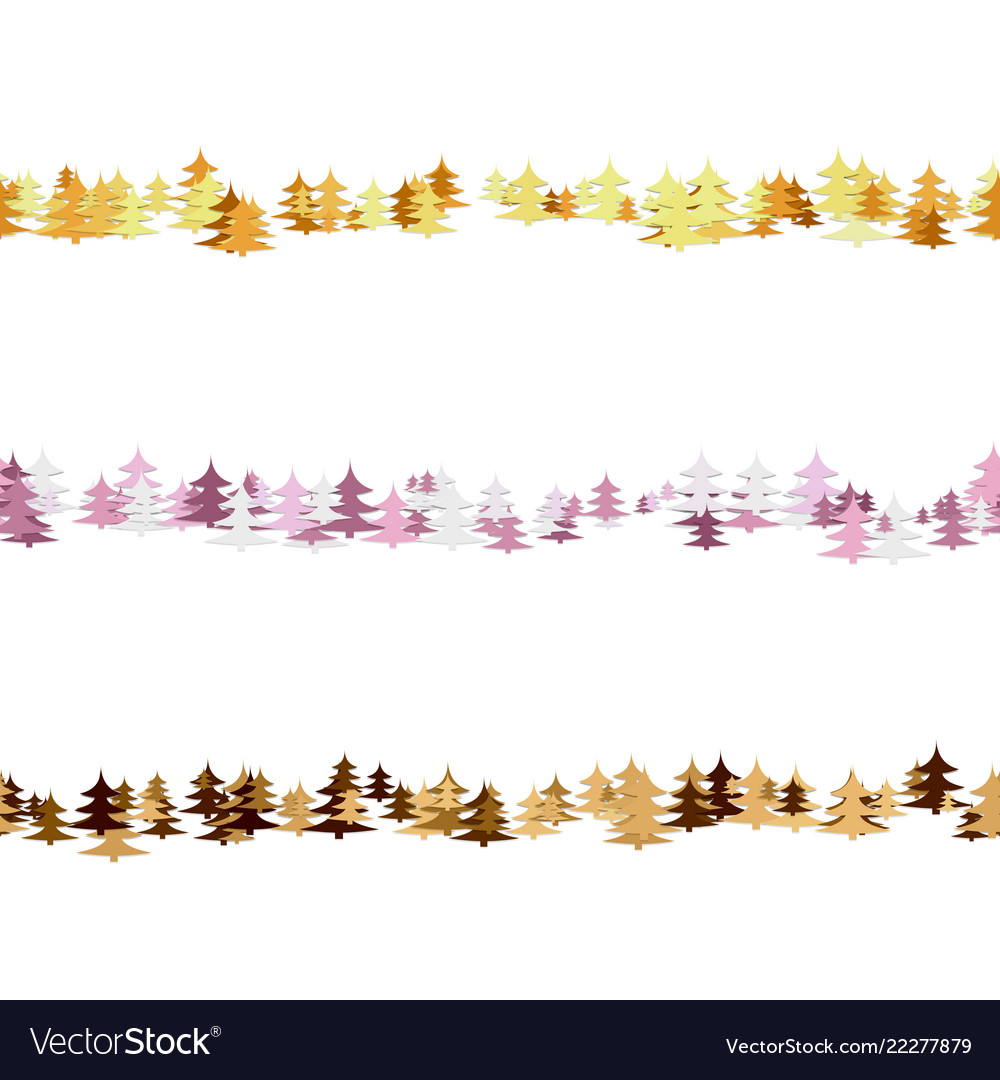 Seamless random pine tree pattern paragraph