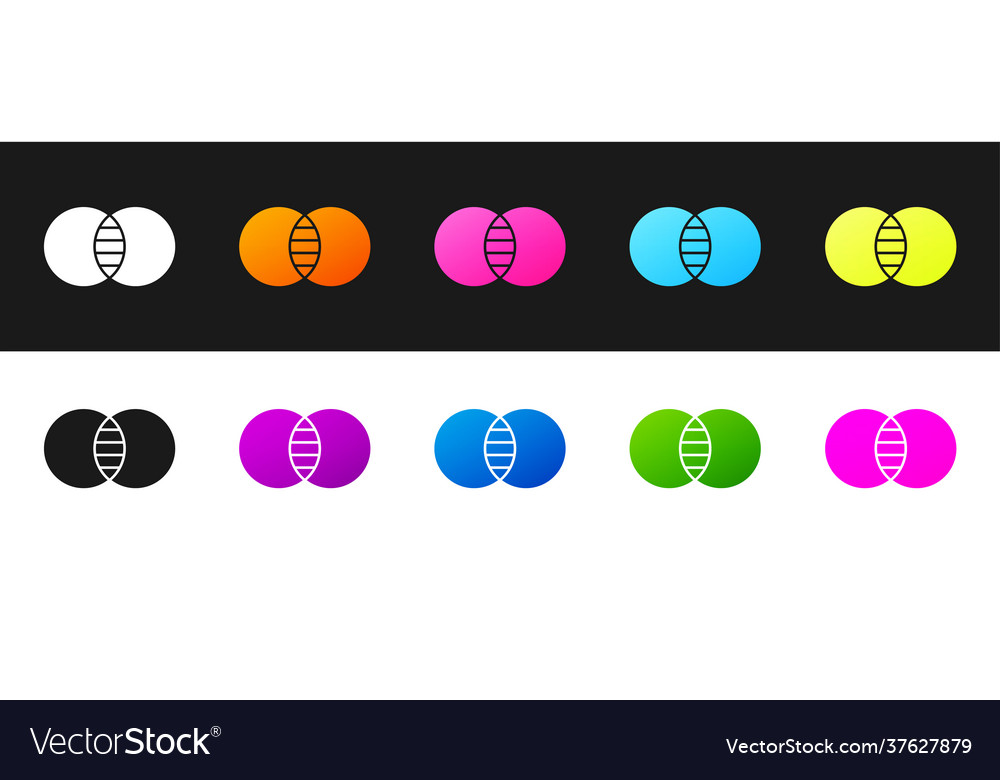 Set mathematics sets a and b icon isolated vector image Set mathematics sets a and b icon isolated