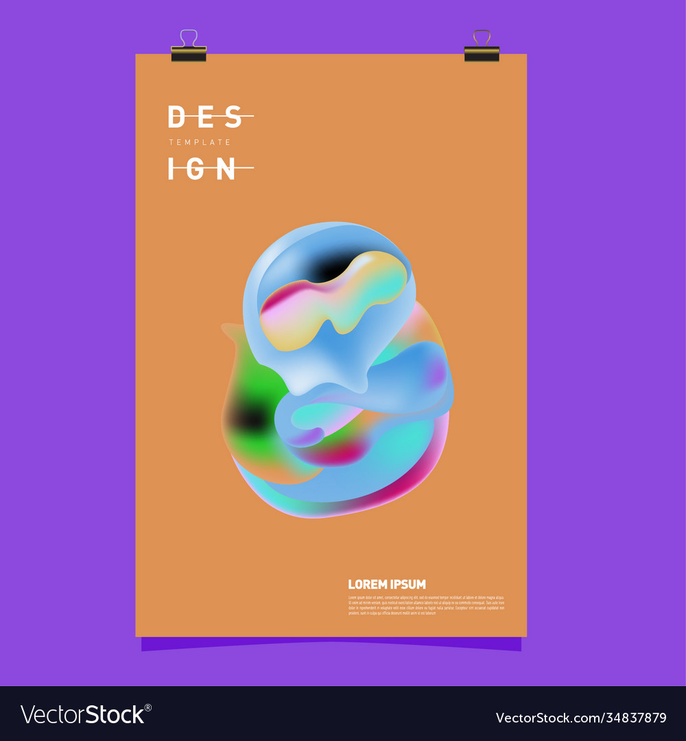 Simple abstract colorful fluid background Vector Image Simple abstract colorful fluid background