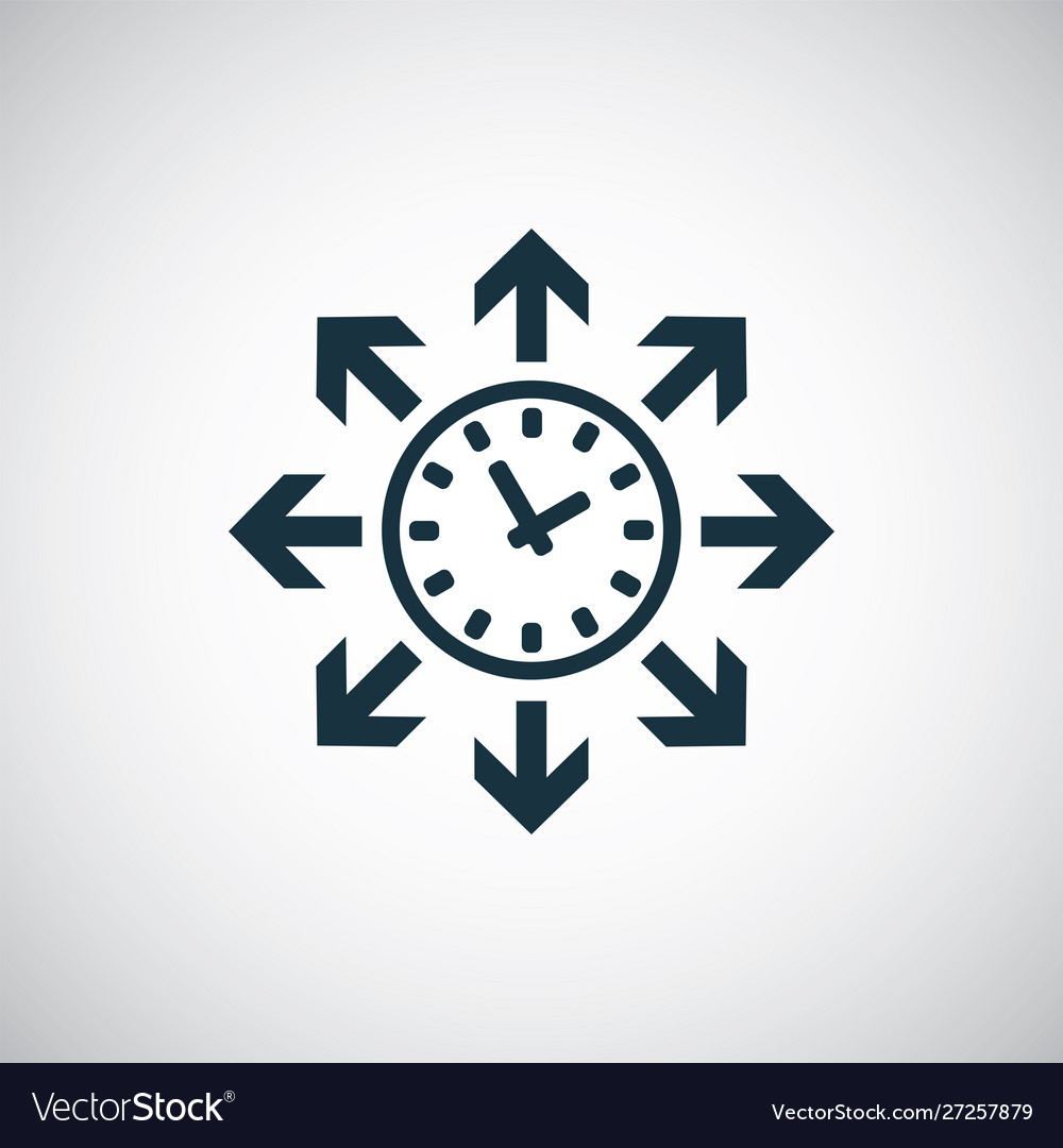 Time watch arrows icon for web and ui on white