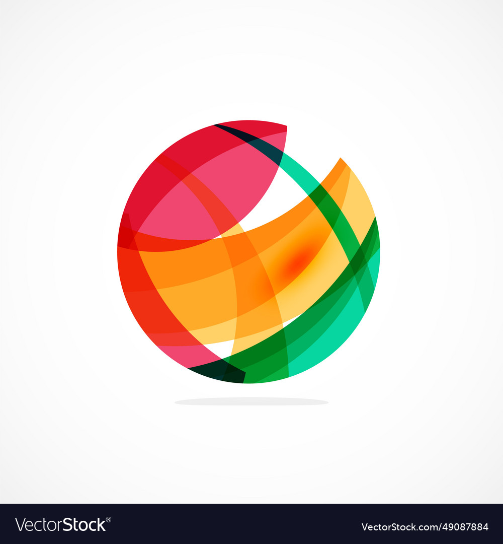 Abstract circle logo dynamic aesthetic Royalty Free Vector