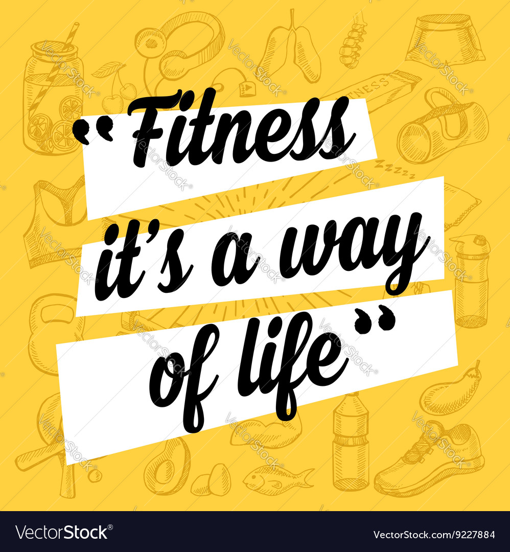 Fitness motivation quote poster Royalty Free Vector Image