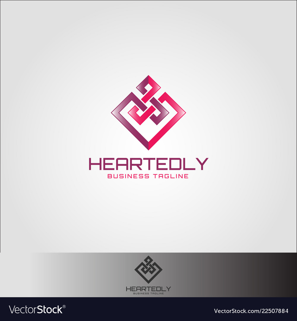 Heartedly - lovely heart logo template