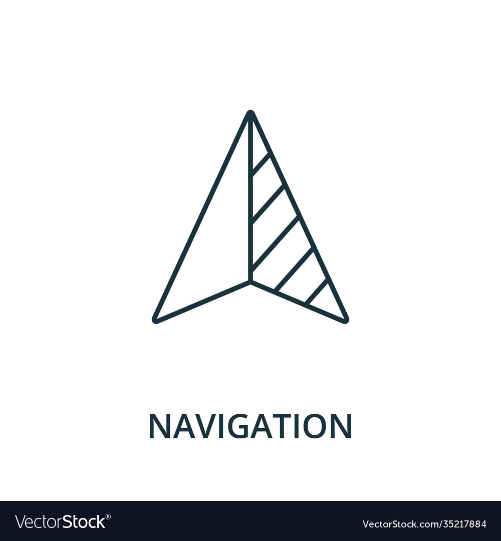 Navigation icon line style element from