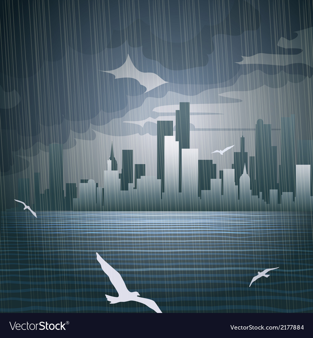 Rainy day Royalty Free Vector Image - VectorStock