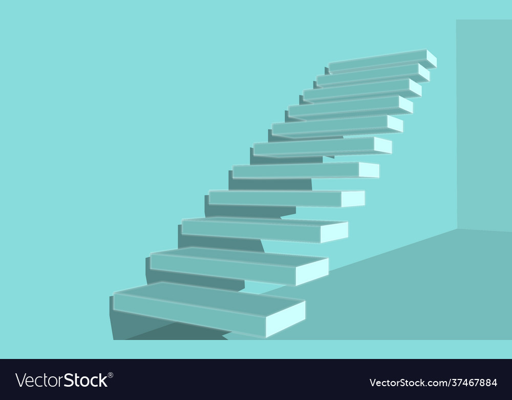 Stairs isolated on transparent background steps