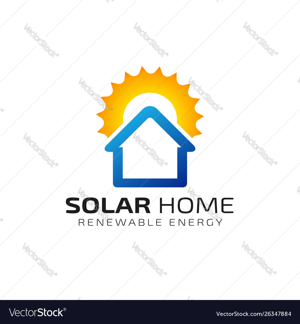 Sun Solar Energy Logo Design Template Tech Vector Image