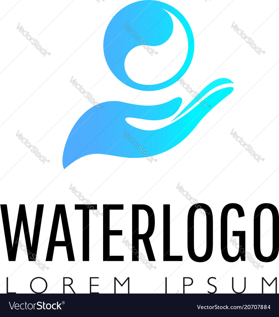 Water drop logo design template