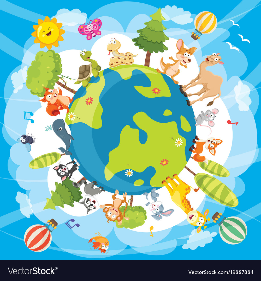 World animals Royalty Free Vector Image - VectorStock