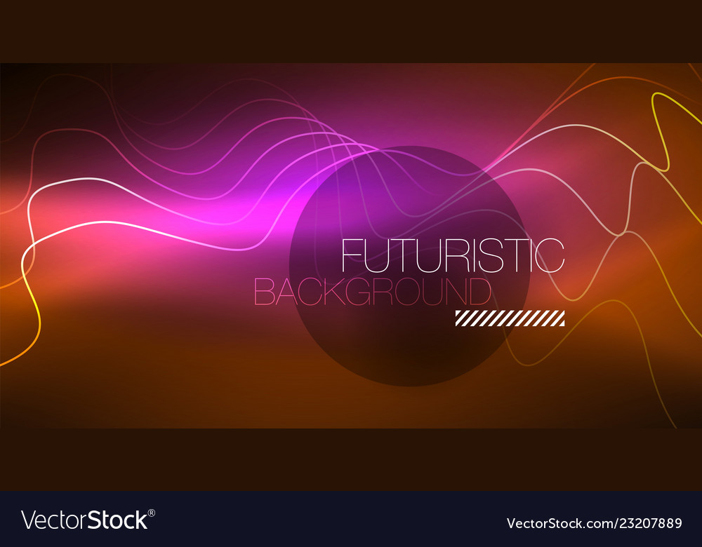 Abstract shiny glowinng color wave design element Vector Image Abstract shiny glowinng color wave design element