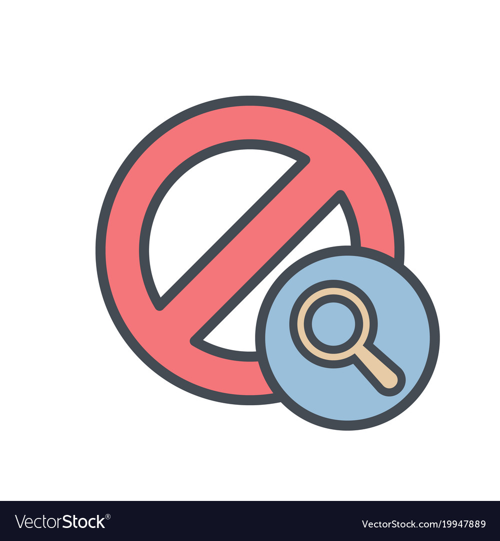 Block cancel lock search stop icon