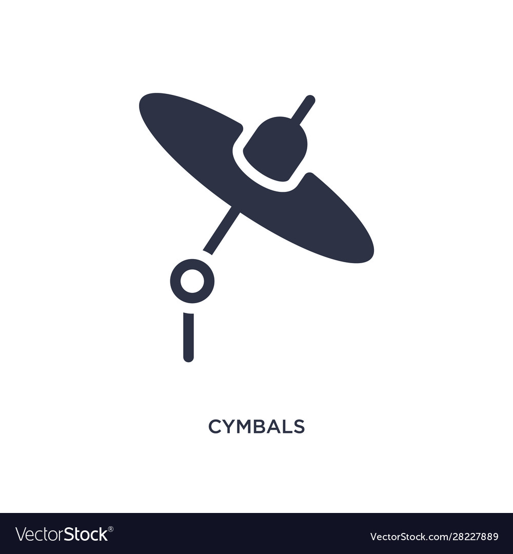 Cymbals icon on white background simple element