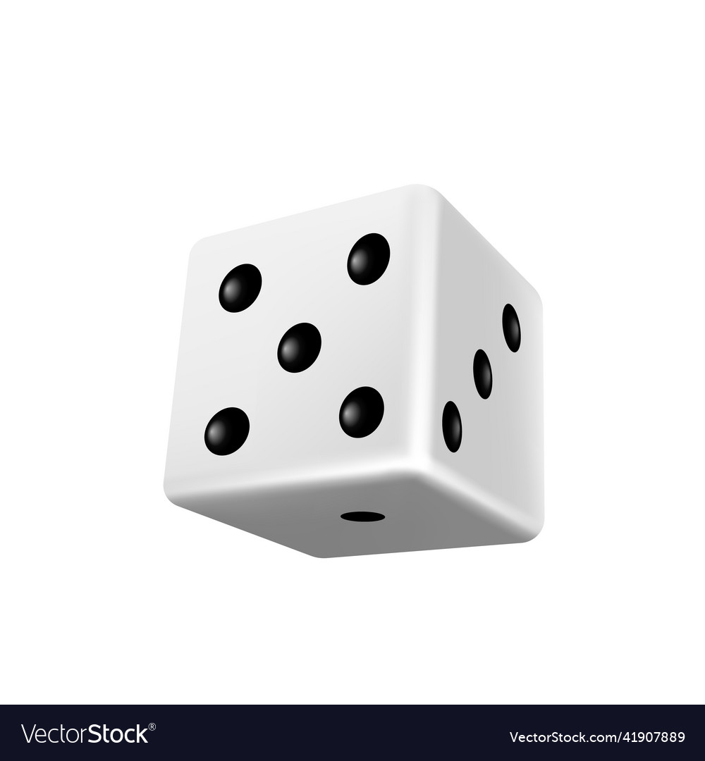 Dice isolated 3d object for gambling games design