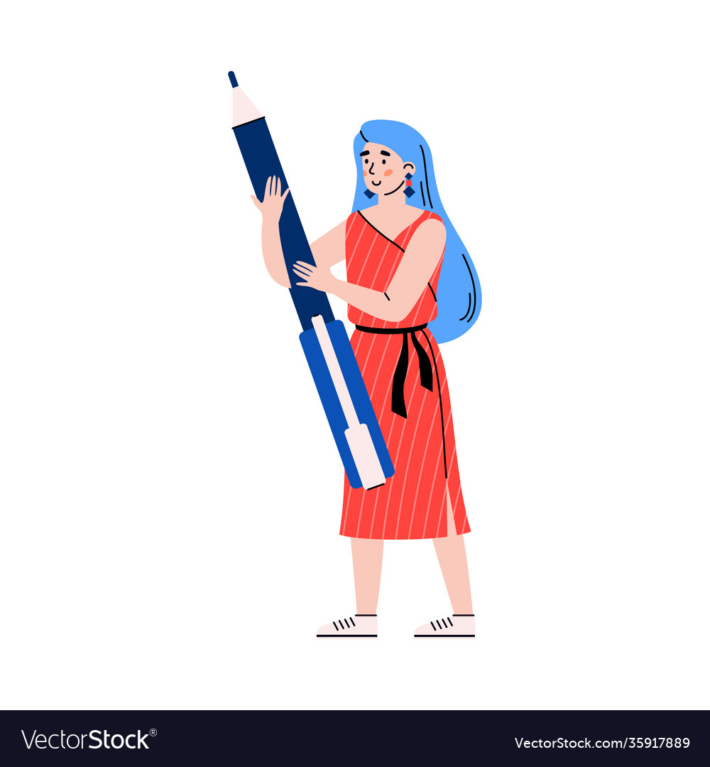 Female scrum team character using agile vector image Female scrum team character using agile