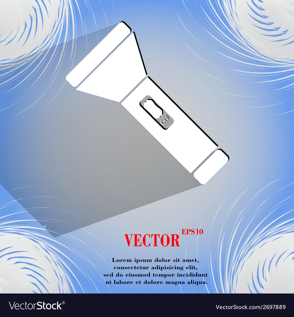 Flashlight flat modern web button