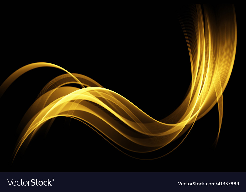 Gold glitters on a black backgroundabstract Vector Image