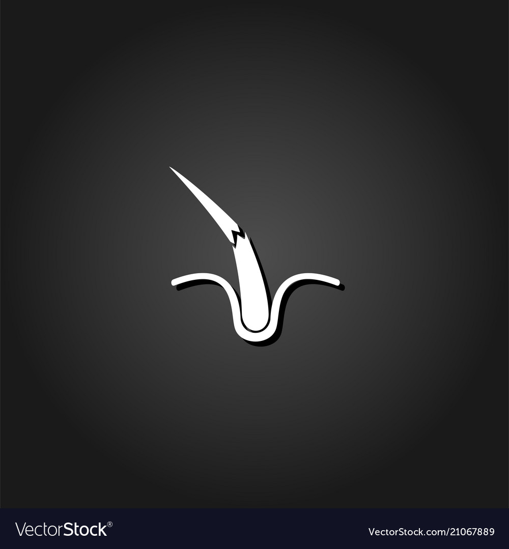 Hair Bulb Icon Flat Royalty Free Vector Image Vectorstock
