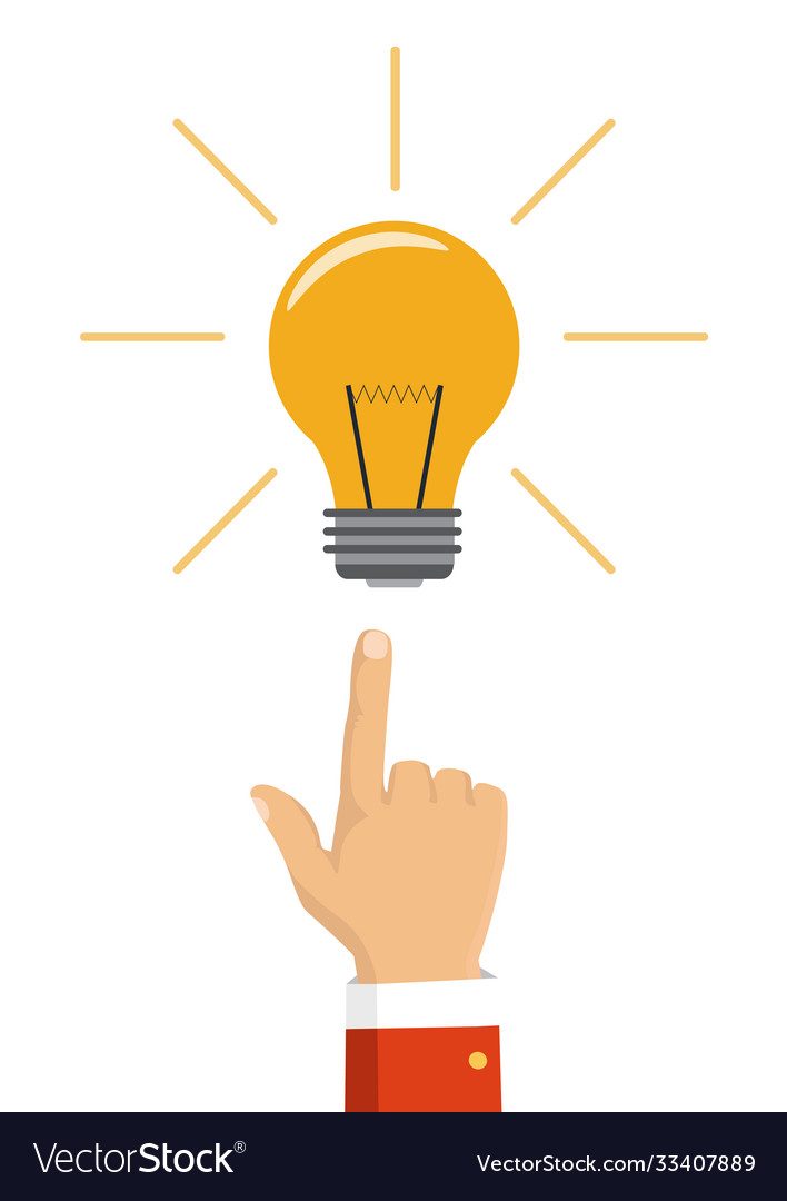 In flat design isolated on background pointing vector image In flat design isolated on background pointing