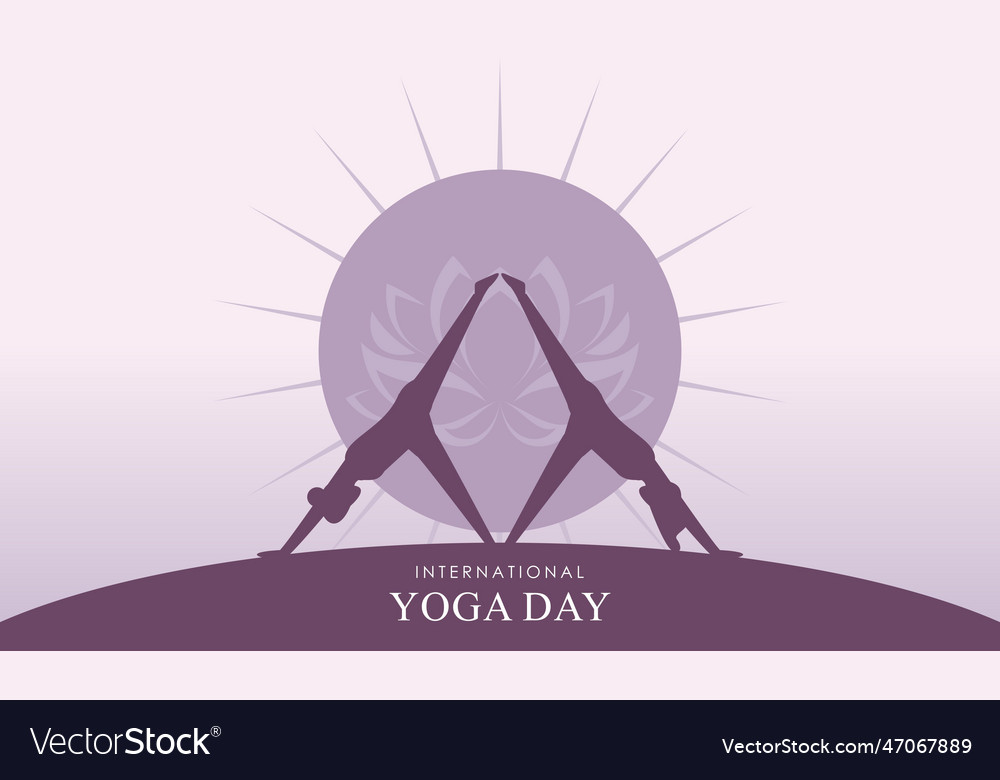 International day of yoga Royalty Free Vector Image