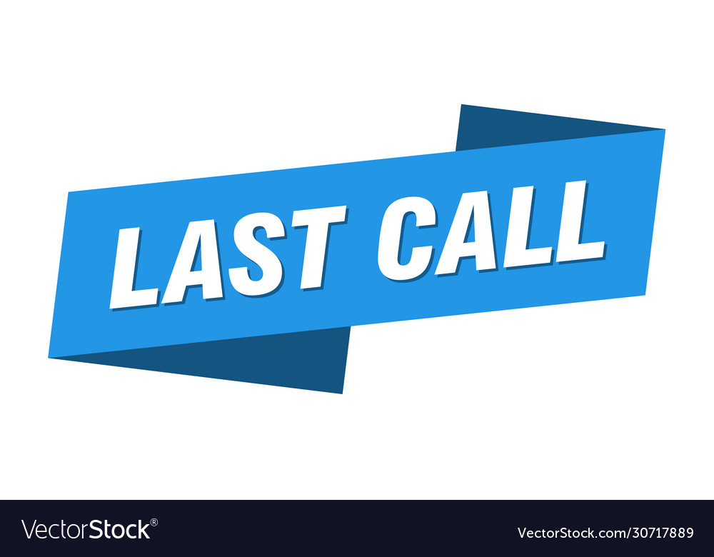 Last call banner template ribbon label