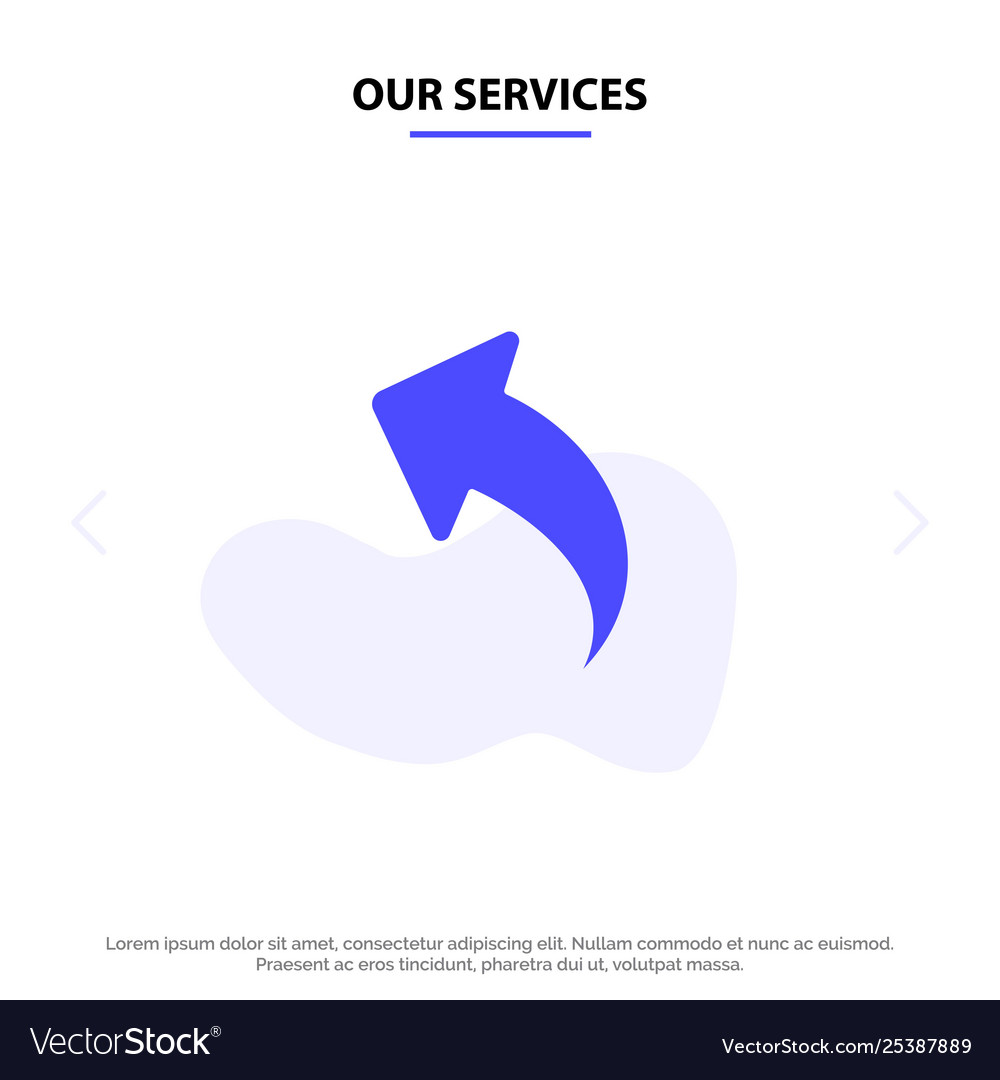 Our services arrow up back solid glyph icon web