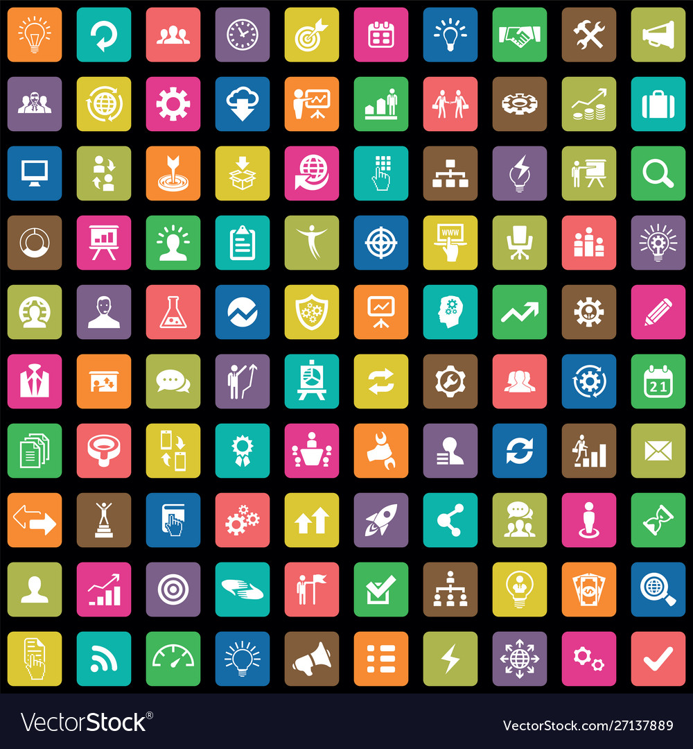 Solution 100 icons universal set for web and ui